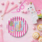 古いファッションキャンデーの紙皿 ペーパープレート (パーティー)