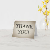 古いファッションドとヴィンテージ見て"ありがとう!" カード (黄色い花)