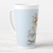 古いファッションドアイススケートパーソナライズされた場 カフェラテマグ (左アングル)