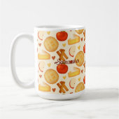 古いファッションドアップルパイと材料 コーヒーマグカップ (左)