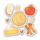 古いファッションドアップルパイと材料 シール (正面)