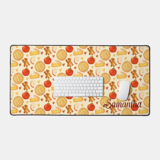 古いファッションドアップルパイと材料 デスクマット (キーボード&マウス)