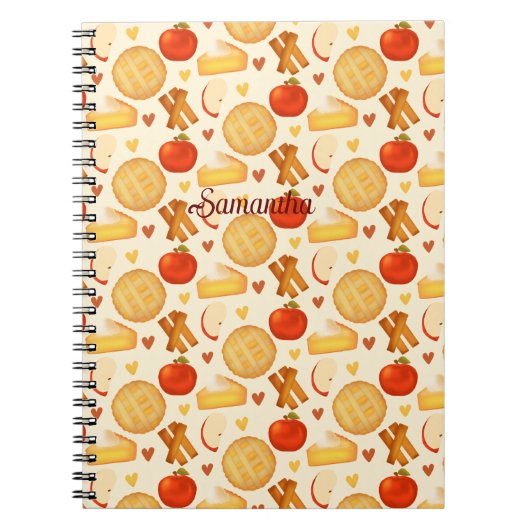 古いファッションドアップルパイと材料 ノートブック (正面)