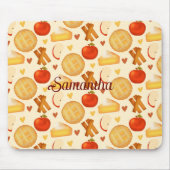 古いファッションドアップルパイと材料 マウスパッド (正面)