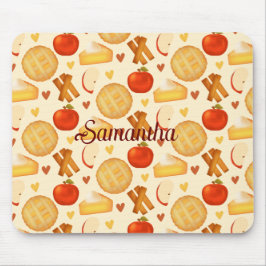 古いファッションドアップルパイと材料 マウスパッド