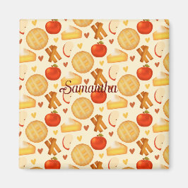 古いファッションドアップルパイと材料 マグネット