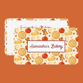 古いファッションドアップルパイと材料 名刺