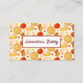 古いファッションドアップルパイと材料 名刺 (正面)