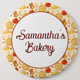 古いファッションドアップルパイと材料 缶バッジ