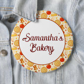 古いファッションドアップルパイと材料 缶バッジ (インサイチュ)