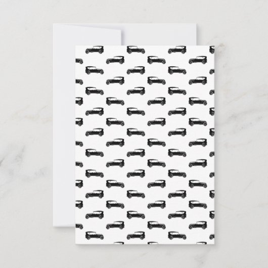 古いファッションドアンティークカカスタムーの背景色 サンキューカード (正面)