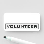 古いファッションドクラシック「VOLUNTEER」の名前タグ 名札 (インサイチュ)