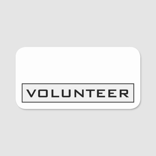 古いファッションドクラシック「VOLUNTEER」の名前タグ 名札 (正面)