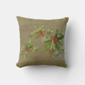 古いファッションドクリスマスの願い – ヴィンテージはがき クッション (正面)