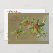 古いファッションドクリスマスの願い – ヴィンテージはがき ポストカード (正面/裏面)