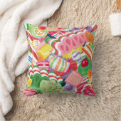 古いファッションドクリスマスキャンディ枕 クッション (ブランケット)