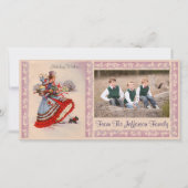 古いファッションドクリスマスショッピングの写真カード シーズンカード (正面)