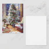 古いファッションドクリスマスツリー予算ミニ ノートカード (正面/裏面)