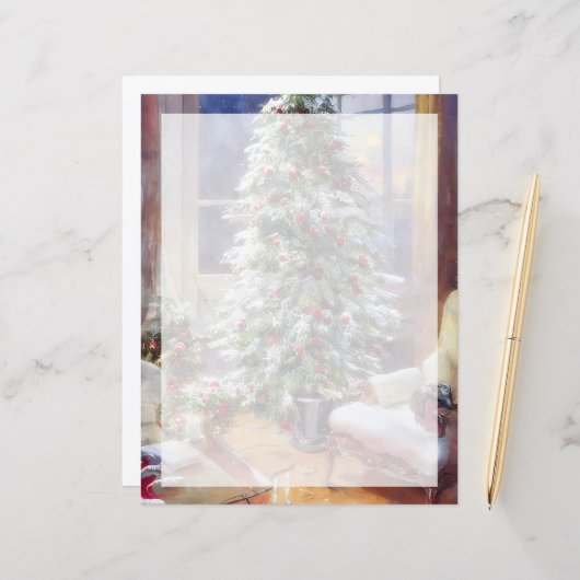 古いファッションドクリスマスツリー (正面/裏面インサイチュ)