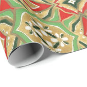 古いファッションドクリスマスパターンIII ラッピングペーパー (ロールコーナー)