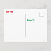 古いファッションドクリスマス小妖精や小人陽気で明るい シーズンポストカード (裏面)