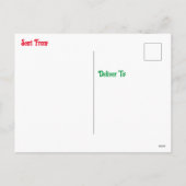 古いファッションドクリスマス小妖精や小人陽気で明るい シーズンポストカード (裏面)