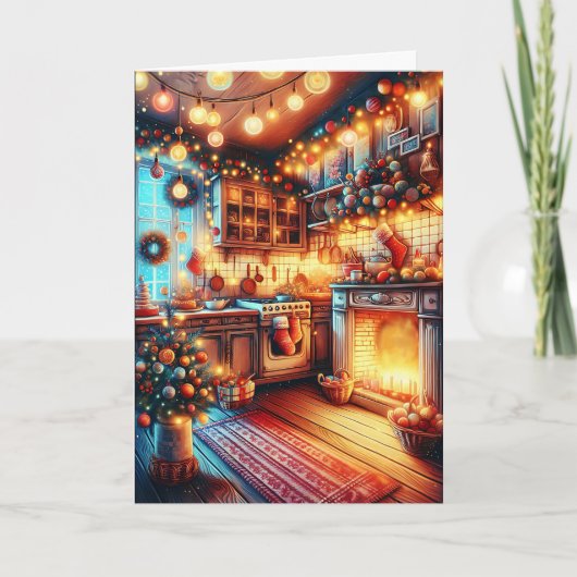 古いファッションドクリスマス カード (正面)