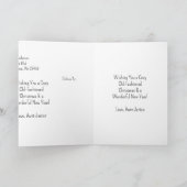 古いファッションドクリスマス カード (内部)