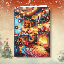 古いファッションドクリスマス カード