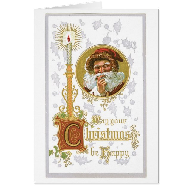 古いファッションドクリスマス、キャンドル (正面)