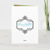 古いファッションドクリスマス シーズンカード (裏面)