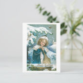 古いファッションドクリスマス シーズンポストカード (スタンド正面)