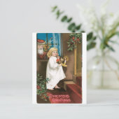 古いファッションドクリスマス シーズンポストカード (スタンド正面)