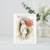 古いファッションドクリスマス シーズンポストカード (スタンド正面)