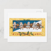 古いファッションドクリスマス、ベビー シーズンポストカード (正面/裏面)