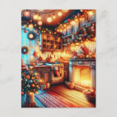 古いファッションドクリスマス ポストカード (正面)