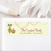 古いファッションドクリスマス – 差出人住所ラベル ラベル (インサイチュ)