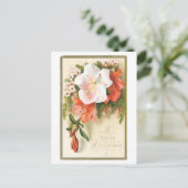 古いファッションドクリスマス、花 シーズンポストカード (スタンド正面)