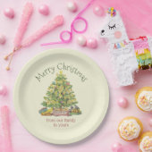 古いファッションドクリパーソナライズされたスマス ペーパープレート (パーティー)