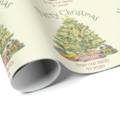 古いファッションドクリパーソナライズされたスマス ラッピングペーパー (ロールコーナー)