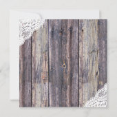 古いファッションドク素朴ルカ結婚ボード 招待状 (裏面)