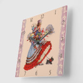 古いファッションドショッピングクリスマス時計 スクエア壁時計 (傾斜)