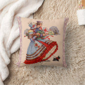 古いファッションドショッピングクリスマス枕 クッション (ブランケット)