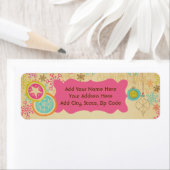 古いファッションドタイポグラフィ差出人住所ラベル ラベル (インサイチュ)