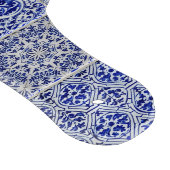 古いファッションドタイル – 青と白 – 独自の文字 カッティングボード (角)