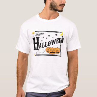 古いファッションドハッピーハローウィンシャツ Tシャツ
