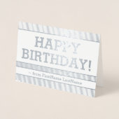 古いファッションドハッピーバースデークラシックカード 箔カード (正面)