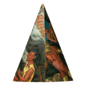 古いファッションドハロウィーン、カボチャ&悪魔 パーティーハット (裏面)