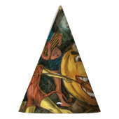 古いファッションドハロウィーン、カボチャ&悪魔 パーティーハット (左)