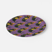 古いファッションドハロウィーン、魔猫のバ遊イオリン ペーパープレート (アングル)